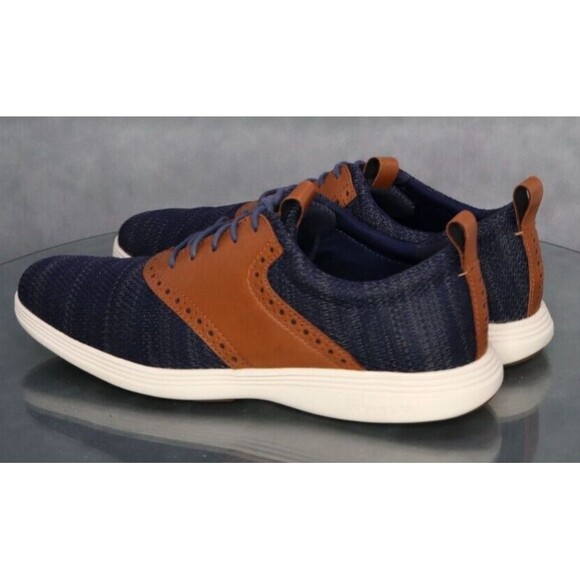 Cole Haan Grand Tour Men\'s Knit Oxfords Casual Shoes Size 8 Blue Tan main image 5